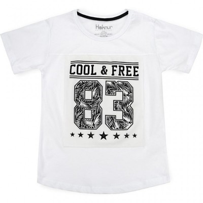 Футболка детская Haknur "COOL & FREE" (6547-146B-white)