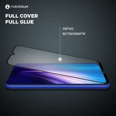 Стекло защитное MakeFuture Samsung M12 Full Cover Full Glue (MGF-SM12)