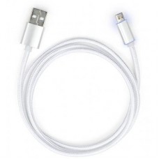 Дата кабель USB 2.0 AM to Micro 5P 1m LED silver Vinga (VCPDCMLED1S) Дата кабель USB 2.0 AM to Micro 5P 1m LED silver Vinga (VCPDCMLED1S)