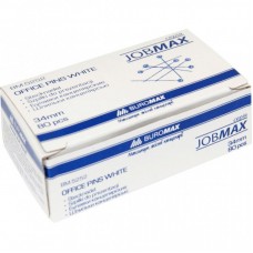Кнопки BUROMAX office pins white, 100шт (BM.5252) Кнопки BUROMAX office pins white, 100шт (BM.5252)