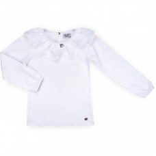Кофта Breeze з шифоновою оборкою (9281-116G-white) Кофта Breeze з шифоновою оборкою (9281-116G-white)