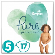 Підгузок Pampers Pure Protection Розмір 5 Junior 11-16 кг 17 шт. (8001841023335) Підгузок Pampers Pure Protection Розмір 5 Junior 11-16 кг 17 шт. (8001841023335)