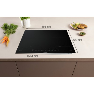 Варильна поверхня Gorenje індукційна, 60см, PowerBoost, TouchControl, Wi-Fi, збільшена площа приготування, чорний