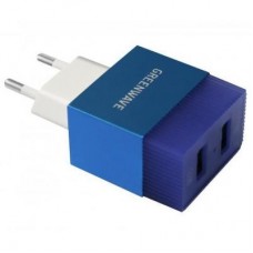 Зарядний пристрій Greenwave 2*USB 5V/2.4A (CH-TC-224L blue)