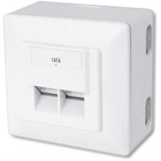 Розетка мережева DIGITUS 2xRJ45 STP, cat. 6, для наружной проводки (DN-9006-N) Розетка мережева DIGITUS 2xRJ45 STP, cat. 6, для наружной проводки (DN-9006-N)