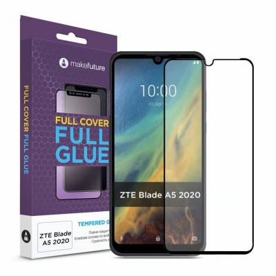 Стекло защитное MakeFuture ZTE Blade A5 2020 Full Cover Full Glue (MGF-ZBA520)