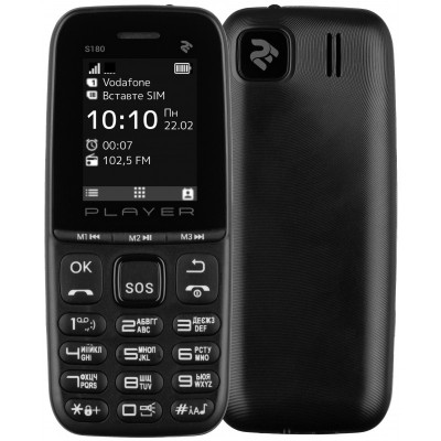 Мобільний телефон 2E S180 2021 Dual SIM без ЗП Black