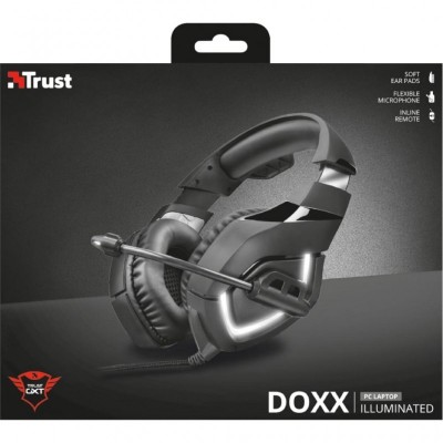 Наушники Trust GXT 380 Doxx Illuminated 3.5mm+USB BLACK (22338)