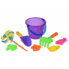 Набір для гри з піском Same Toy с Воздушною вертушкою(фіолетове відро) 8 шт HY-1207WUt-3