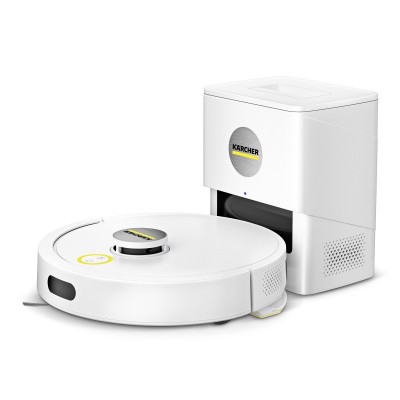 Робот-пилосос karcher RVC 3 Comfort, h=0.97см, вологе прибирання, конт пил -0.24л, вода -0.28л, автон. робота до 130хв, Bluetooth зарядна станція , білий