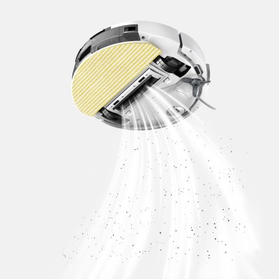 Робот-пилосос karcher RVC 3 Comfort, h=0.97см, вологе прибирання, конт пил -0.24л, вода -0.28л, автон. робота до 130хв, Bluetooth зарядна станція , білий