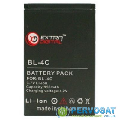 Аккумуляторная батарея для телефона EXTRADIGITAL Nokia BL-4C (950 mAh) (BMN6267)