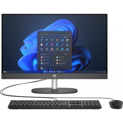 Комп'ютер персональний моноблок HP 240-G10 23.8" FHD IPS AG, Intel U5-125U, 8GB, F512GB, UMA, WiFi, кл+м, DOS, чорний