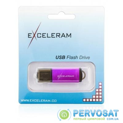 USB флеш накопитель eXceleram 32GB A3 Series Purple USB 2.0 (EXA3U2PU32)