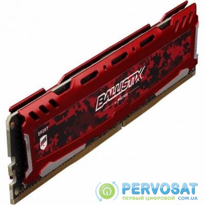 Модуль памяти для компьютера DDR4 8GB 3000 MHz Ballistix Sport Red MICRON (BLS8G4D30AESEK)
