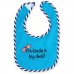 Слюнявчик Luvable Friends 3 шт с надписями, голубой (2162 M)