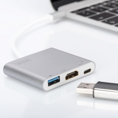 Переходник Type-C to HDMI/USB 3.0/Type-C DIGITUS (DA-70838-1)