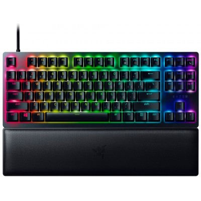 Клавіатура механічна Razer Huntsman V2 TKL 87key, Purple Switch, USB-A, EN/RU, RGB, чорний