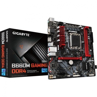 Материнcкая плата GIGABYTE B660 GAMING DDR4 s1700 B660 2xDDR4 M.2 HDMI D-Sub DP mATX