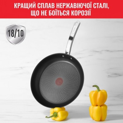 Набір сковорідок Tefal Intuition 20, 26см, покриття Titanium, індукція, Thermo-Spot, нерж.сталь