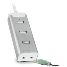 Концентратор Speedlink BARRAS Supreme USB Hub - Sound Card Combination, silver (SL-140003-SR) Концентратор Speedlink BARRAS Supreme USB Hub - Sound Card Combination, silver (SL-140003-SR)
