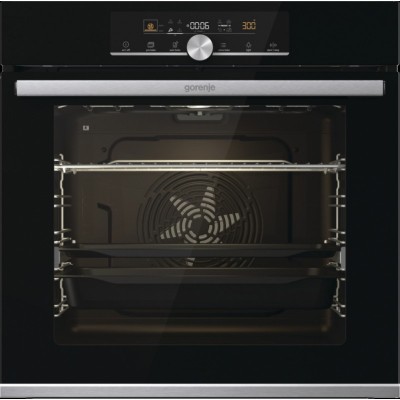 Духова шафа Gorenje BPSX6747A05BG духова електрична, 77л, A+, дисплей, піроліз, чорний