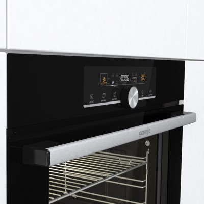 Духова шафа Gorenje BPSX6747A05BG духова електрична, 77л, A+, дисплей, піроліз, чорний