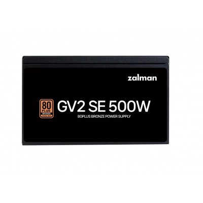 Блок живлення Zalman GV2SE  (500W) 88%, 80+ Bronze, 120мм, 1xMB 24pin(20+4), 1xCPU(4pin+ 8pin), 3xMolex, 6xSATA, 2xPCIe 8pin(6+2)