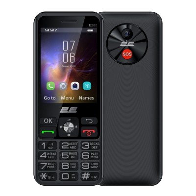 Мобільний телефон 2E E280 2025 2.8" 2SIM, 1500мА•год, чорний