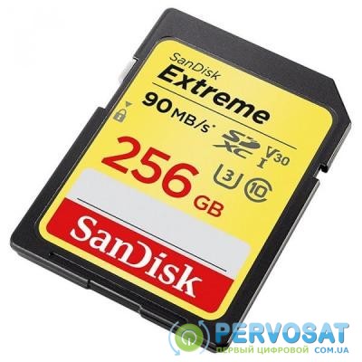 Карта памяти SANDISK 256GB SDXC class 10 V30 A1 UHS-I U3 4K Extreme (SDSDXVF-256G-GNCIN)