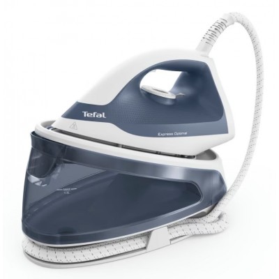 Праска-парогенератор Tefal Optimal, 2200Вт, 1200мл, паровий удар -190гр, постійна пара - 110гр, керам. підошва, біло-синій