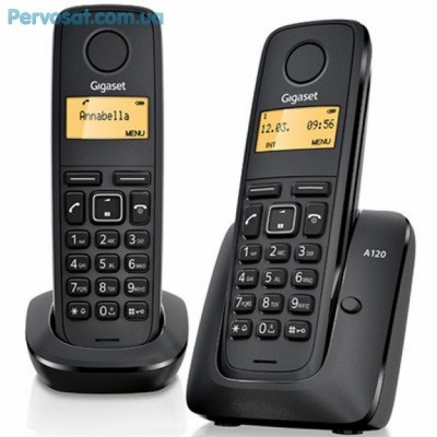 Телефон DECT Gigaset A120 DUO Black (L36852H2401S301)