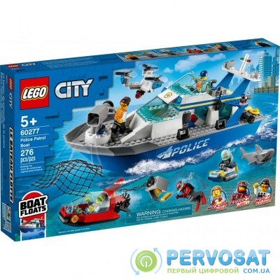 Конструктор LEGO City Police Полицейская патрульная лодка 276 деталей (60277)