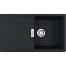 Мийка кухонна Franke Centro, фраграніт, прямокутник, з крилом, 860х500х200мм, чаша - 1, врізна, оборотна, CNG 611-86, чорний матовий