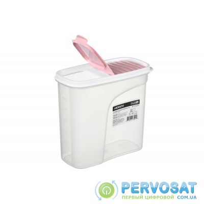 Контейнер для сипучих Ardesto Fresh 1.8 л,рожевий, пластик