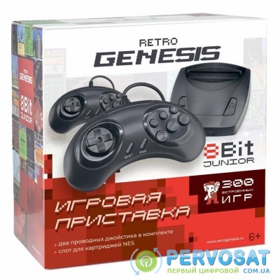 Игровая консоль Retro Genesis 8 Bit Junior (300 игр, 2 проводных джойс (ConSkDn84)