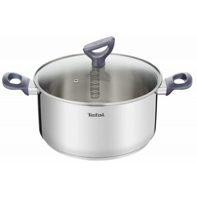 Каструля Tefal Daily Cook з кришкою, 24см, нержавіюча сталь, алюміній, бакеліт
