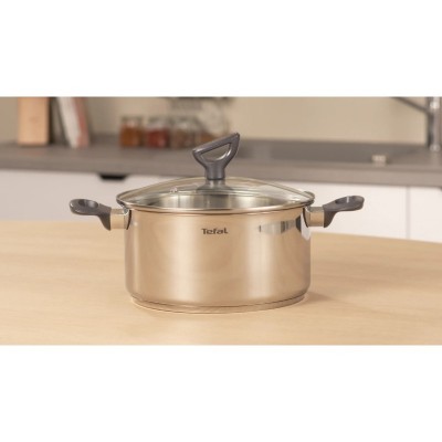 Каструля Tefal Daily Cook з кришкою, 24см, нержавіюча сталь, алюміній, бакеліт