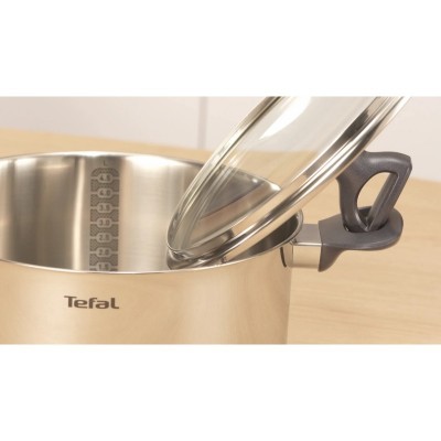 Каструля Tefal Daily Cook з кришкою, 24см, нержавіюча сталь, алюміній, бакеліт