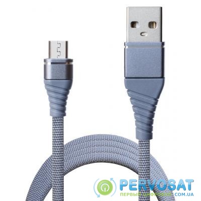 Дата кабель USB 2.0 AM to Micro 5P 1.2m 2A Grey Grand-X (NM012GR)