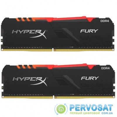 Модуль памяти для компьютера DDR4 16GB (2x8GB) 3600 MHz HyperX Fury RGB HyperX (Kingston Fury) (HX436C17FB3AK2/16)