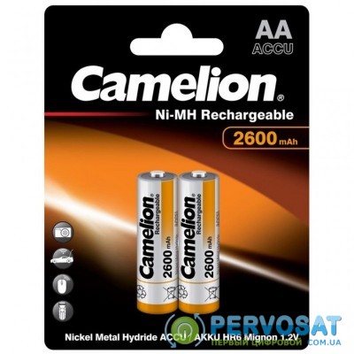 Аккумулятор Camelion AA 2600mAh Ni-MH * 2 R6-2BL (NH-AA2600BP2)