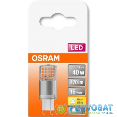 Лампа світлодіодна OSRAM LEDPIN40 3,8W/827 230V CL G9 10X1