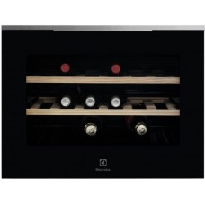 Холодильник Electrolux вбуд. для вина, 45x60х56, полок - 2, зон - 1, бут-18, ST, чорний+нерж Холодильник Electrolux вбуд. для вина, 45x60х56, полок - 2, зон - 1, бут-18, ST, чорний+нерж