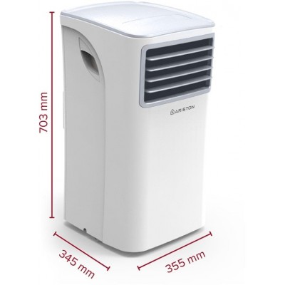 Кондиціонер мобільний Ariston Mobis 8 16м2 on/off 8000BTU 2.6кВт A/- R290 білий