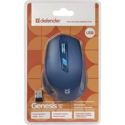 Мышка Defender Genesis MM-785 Blue (52786)