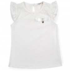 Футболка дитяча Breeze з мереживом (12904-128G-cream) Футболка дитяча Breeze з мереживом (12904-128G-cream)