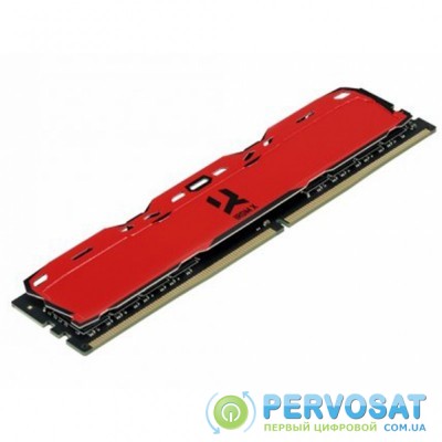 Модуль памяти для компьютера DDR4 8GB (2x4GB) 3000 MHz Iridium X Red Goodram (IR-XR3000D464L16S/8GDC)