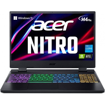 Ноутбук Acer Nitro 5 AN515-58 15.6FHD IPS 144Hz/Intel i7-12700H/16/512F/NVD3050-4/Lin/Black