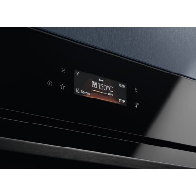 Духова шафа Electrolux електрична, 70л, А++, пара, дисплей, конвекція, ф-ція пароварки, телескопічні напрямні, чорний
